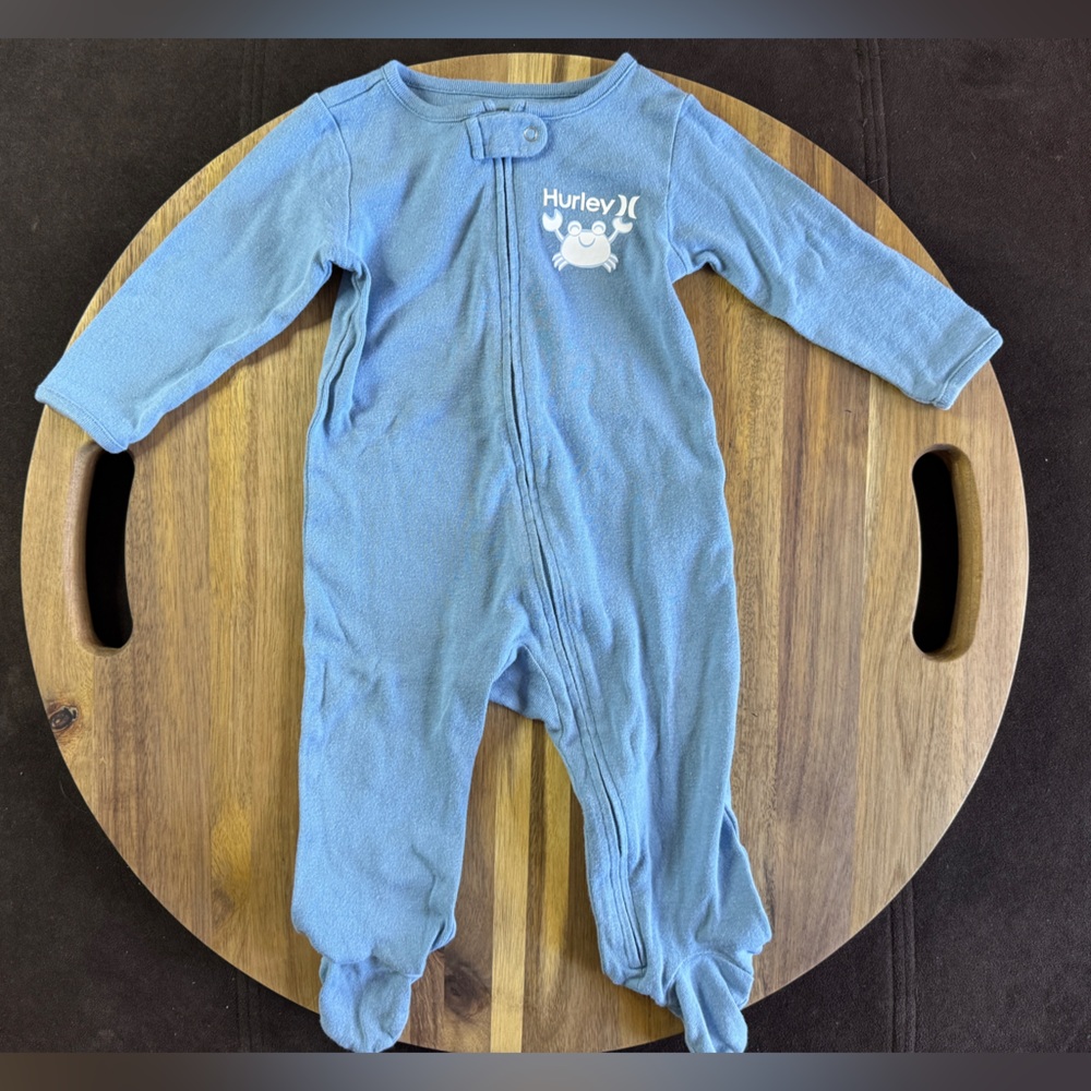 Hurley Blue Zip Crab Footie
